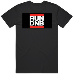 Funny Run Dnb Drum And Bass Music  Black Retro T Shirt