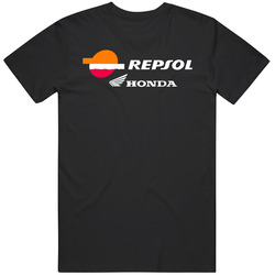 New Repsol Honda Dani Pedrosa Champions Motogp Mens Black Retro T Shirt