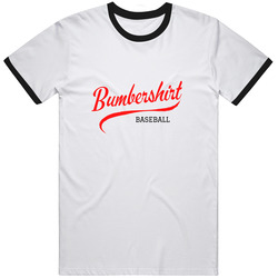 Bumbershirt Baseball Black Ringer Retro T Shirt