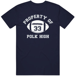 Married With Children Al Bundy Football Sports Team Property Of Polk High 33 Retro T Shirt
