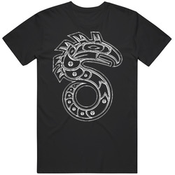 Shadowrun Rpg Video Game Silver Symbol Black Retro T Shirt