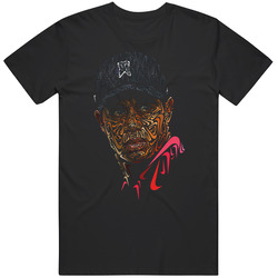 Tiger Woods Art Pga Golfer Fan Retro T Shirt