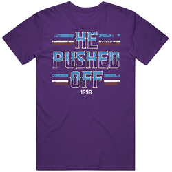 He Pushed Off Utah 1998 Bryon Russell Michael Jordan Basketball Retro T Shirt