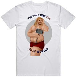 You Dont Need Abs To Be Worthy Body Builder Fitness Gym Retro T Shirt