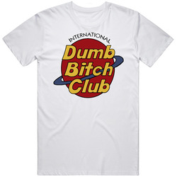 International Dumb Bitch Club Funny Planet Saturn Rings Retro T Shirt
