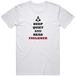 Keep Quiet And Read Faulkner Retro T Shirt