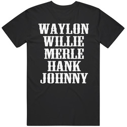 Waylon Black Retro T Shirt