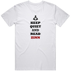 Keep Quiet And Read Zinn Retro T Shirt