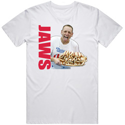 Joey Chestnut Nathans Hot Dog Eating Contest 4th Of July Jaws Retro T Shirt