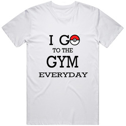 I GO to the GYM everyday Pokemon T Shirt Pokemon Go  Retro T Shirt