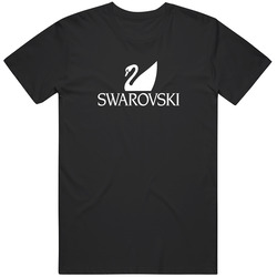 Swarovski White Logo Retro T Shirt