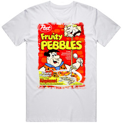 Fruity Pebbles Old Faded Look Cereal Box Retro T Shirt