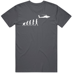 Helicopter Evolution Apache Retro Classic T Shirt