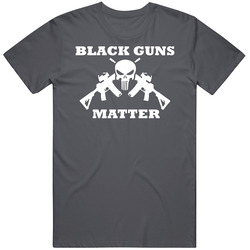 Black Guns Charcoal Retro Classic T Shirt