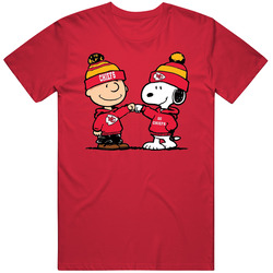 Snoopy Peanuts Kansas City Go Chiefs Retro Classic T Shirt