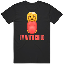 I'm With Child Princess Emoji, I Am Pregnant, Mother To Be Retro Classic T Shirt
