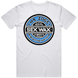 Sex Wax Mr Zogs Surf Shirt Short Sleeve White Tee Retro Classic T Shirt