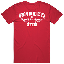New Iron Addicts Gym Retro Classic T Shirt