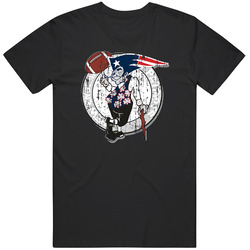 Boston Celtics And New England Patriots Sports Mash-up Logo Retro Classic T Shirt