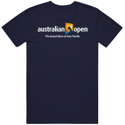 Australian Open Tennis Navy Retro Classic T Shirt