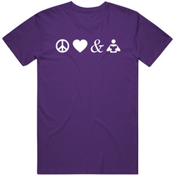 Peace Love And Reading Retro Classic T Shirt