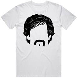 White Goodman From Dodgeball Mustache Silhouette Retro Classic T Shirt