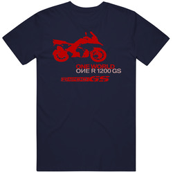 Bmw1200 One World R1200gs Logo Retro Classic T Shirt