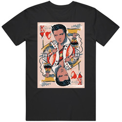 Elvis Presley The King Of Hearts Rock Music Cool Playing Card Retro Classic T Shirt
