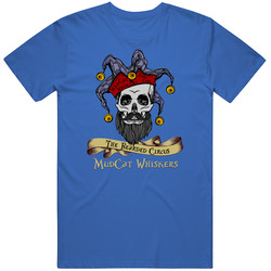 The Bearded Circus Royal Blue Retro Classic T Shirt