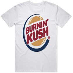 Burnin Kush Weed Cannabis 420 Marijuana Retro Classic T Shirt