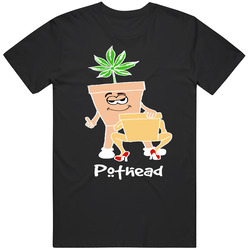 Pot Head Weed Black Retro Classic T Shirt