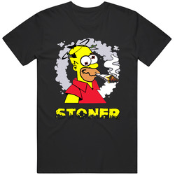 Homer Simpson Funny Stoner Simpson 420 Cannabis Weed Retro Classic T Shirt