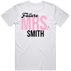Pink Text Bachelorette Future Mrs Smith Retro Classic T Shirt