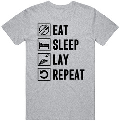 Bricklaying And Stonemasonry Eat Sleep Lay Repeat Retro Classic T Shirt
