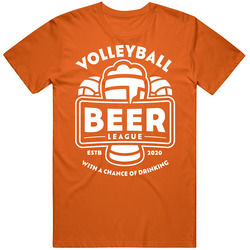 BEER - Orange Premium T-shirt with White Logo Retro Classic T Shirt