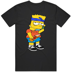Bart Simpson Gangster Retro Classic T Shirt