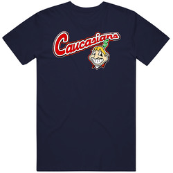 Caucasian Navy Text Retro Classic T Shirt