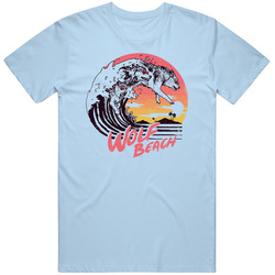 Wolf Beach Retro Classic T Shirt