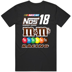 Nascar Racer Kyle Busch Nos 18 M&m Retro Classic T Shirt