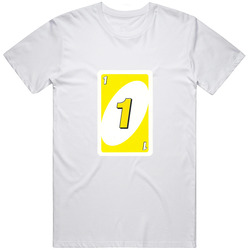 Uno Card Yellow One Retro Classic T Shirt