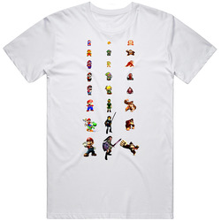 Mario Link Donkey Kong Evolution Video Game Retro Classic T Shirt