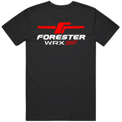 Sti Subaru Forester Wrx Mens Black Retro Classic T Shirt