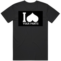 Funny I Heart Yoga Pants  Black Retro Classic T Shirt