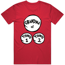 Grandma Of Thing 1 And Thing 2 - Seuss Fun Retro Classic T Shirt