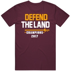 Cleveland 2017 Defend The Land Sword Generic Champions Basketball Retro Classic T Shirt
