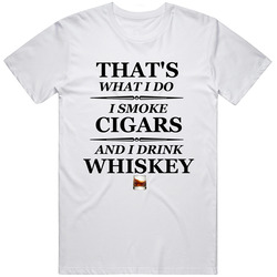 That's What I Do I Drink Whiskey And I Smoke Cigars Tshirt | Cigar Lover | Whiskey Retro Classic T Shirt