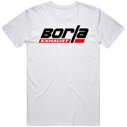 Borla Performance Exhaust System Street Car Racing Mens White Retro Classic T Shirt