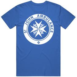 Doctor Who St John Ambulance Logo Mens Royal Blue Retro Classic T Shirt