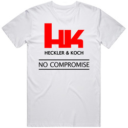 Hk Heckler & Koch Logo #01 Mens White Classic Retro T Shirt