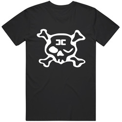 Combichrist Skull Crosbones Jolly Roger White Logo Classic Retro T Shirt